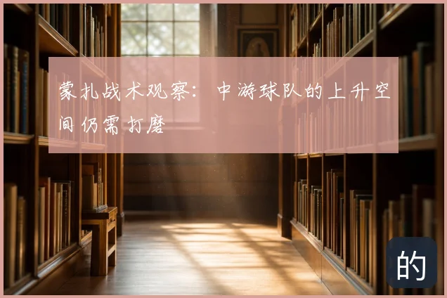 蒙扎战术观察：中游球队的上升空间仍需打磨